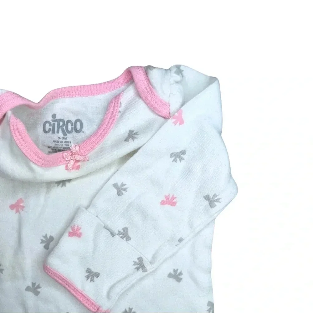Onesie Bundle with Pink Hat! - Old Navy & Circo, 0-3 Months - Cotton